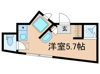 まんまるハウス赤塚(ワンルーム/1階)の間取り写真