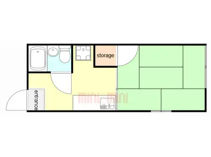 松浦ハイツ(1K/2階)の間取り写真