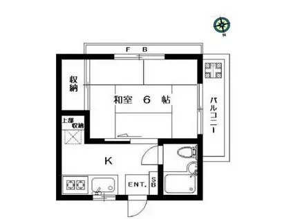 メイプルハイム(1K/3階)の間取り写真