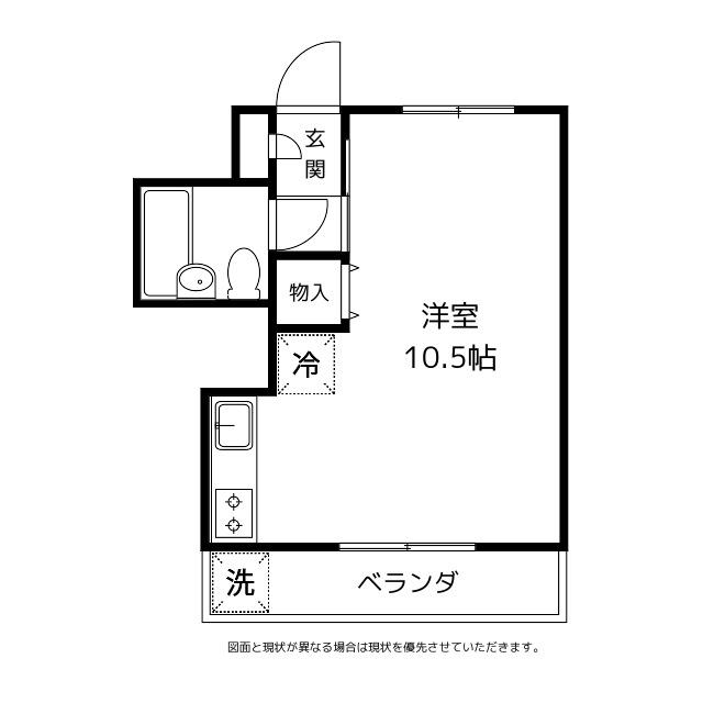 ヒーロー(ワンルーム/4階)の間取り写真