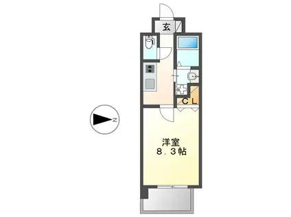 NORITAKE RISE(1K/10階)の間取り写真