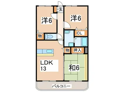 エトワール南台II(3LDK/3階)の間取り写真