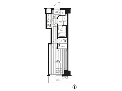 シリウス・エム(1K/4階)の間取り写真