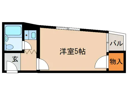 メゾンヒグチ(1K/4階)の間取り写真