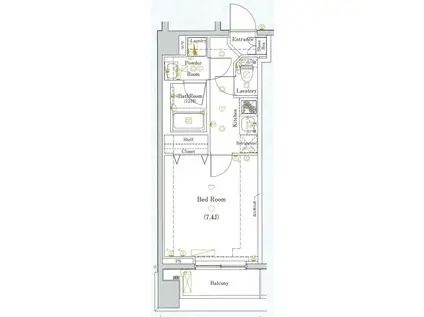 DIPS日暮里2学生・社会人にオススメ初期費用分(1K/2階)の間取り写真