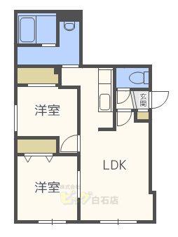 BLESS HS11(2LDK/4階)の間取り写真
