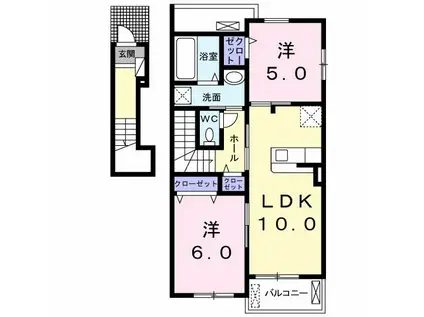 テラ カーサ A(2LDK/2階)の間取り写真