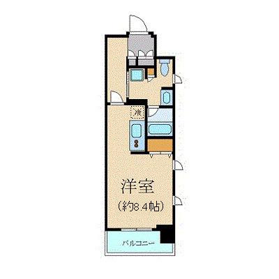 クリオ五反田(ワンルーム/3階)の間取り写真