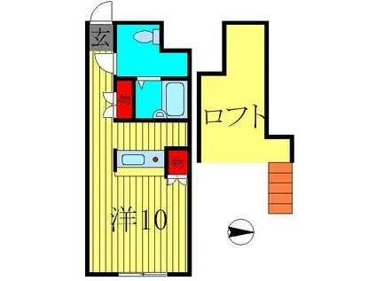 コンフォートスペース新宿(ワンルーム/1階)の間取り写真