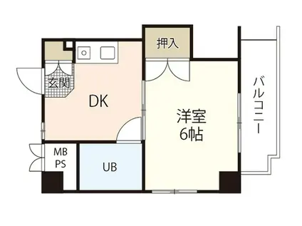 メゾン中山南(1DK/3階)の間取り写真