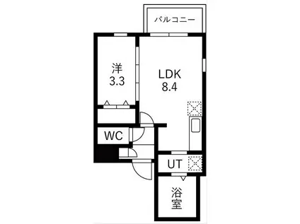CHERIM中村公園ONYX(1LDK/3階)の間取り写真