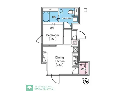 デュオメゾン巣鴨(1DK/5階)の間取り写真