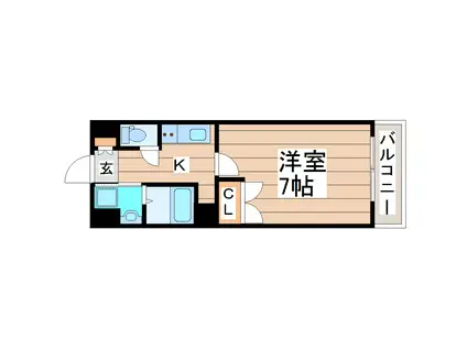 ピュアステージ八幡(1K/5階)の間取り写真