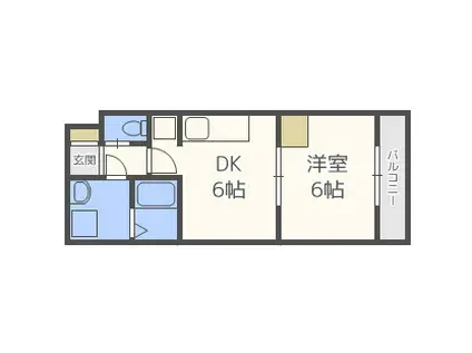 エトワール松崎(1DK/1階)の間取り写真