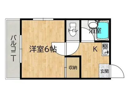 サンシャイン吉塚(1K/1階)の間取り写真