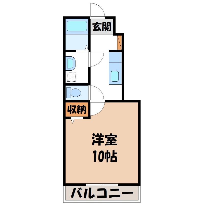 アンダンテ(1K/1階)の間取り写真