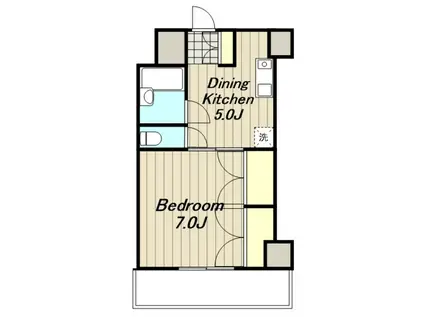 UNO イダビル(1DK/4階)の間取り写真