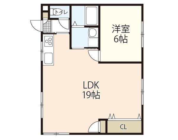 HUMMINGみのり(1LDK/2階)の間取り写真