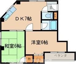 プティメゾン津門(2DK/3階)の間取り写真