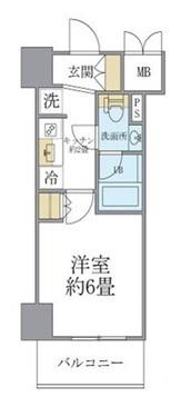 レスピール川崎(1K/11階)の間取り写真