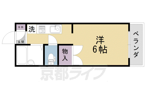 メゾン悠(1K/2階)の間取り写真