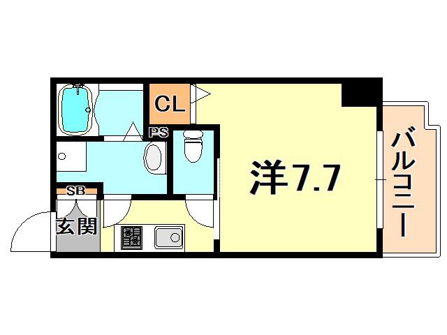 レジデンス神戸レガーロ(1K/10階)の間取り写真