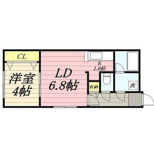 ラプレッツアグルーN12(1LDK/2階)の間取り写真
