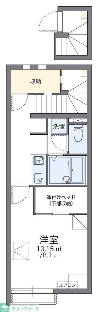 レオネクスト清華(1K/2階)の間取り写真