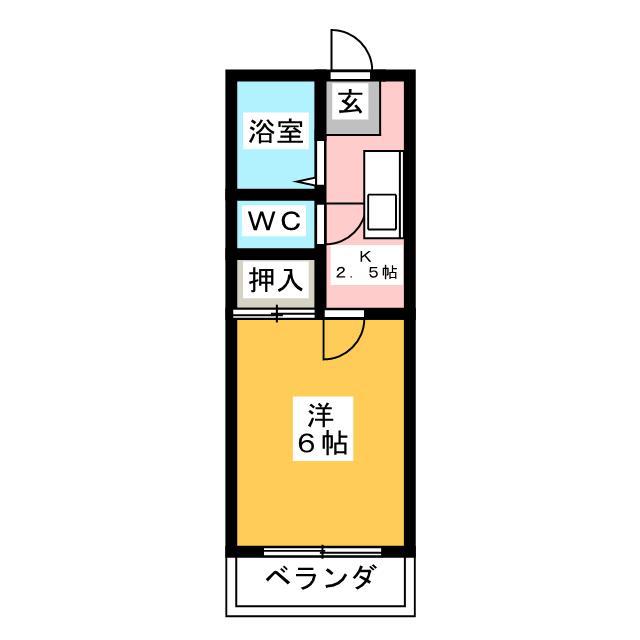メゾンユートピア(1K/2階)の間取り写真