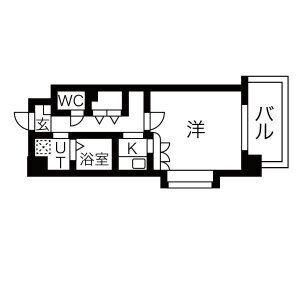 サムティ筥崎宮前(1K/2階)の間取り写真