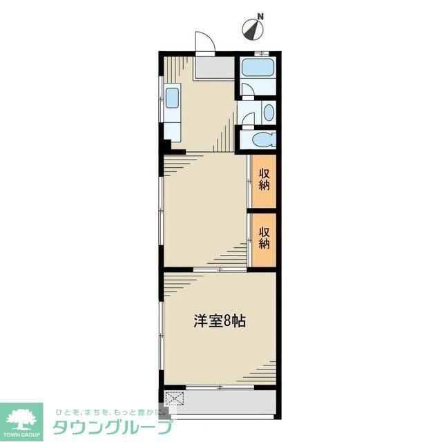 大和マンション(1LDK/3階)の間取り写真