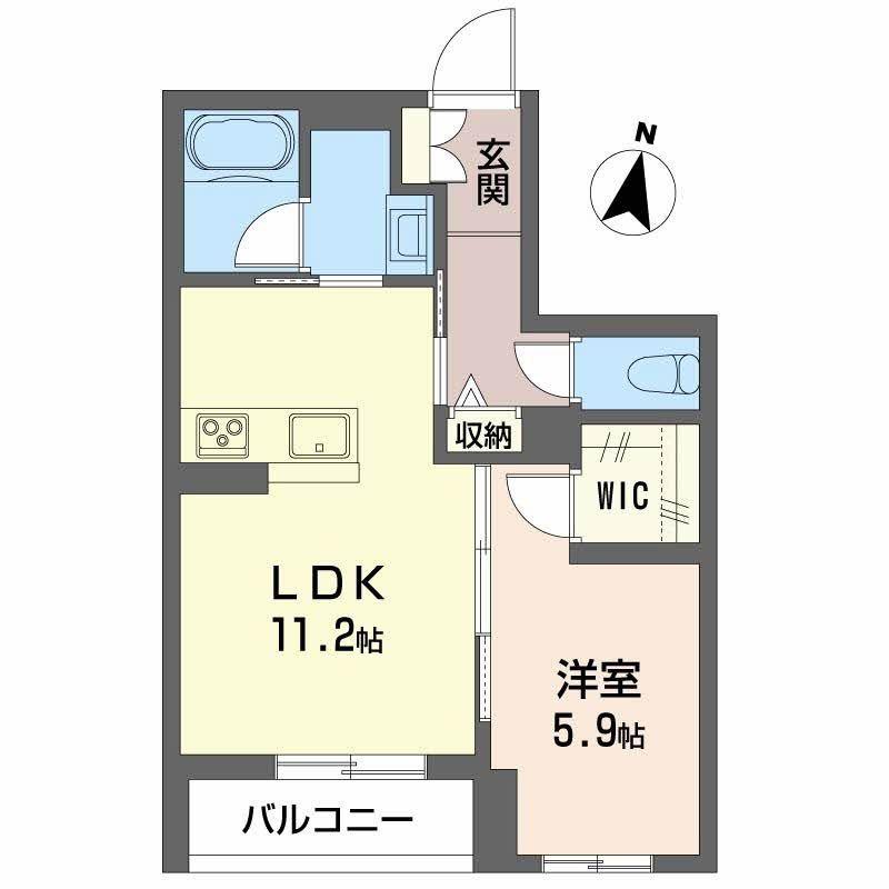 カノープス(1LDK/3階)の間取り写真