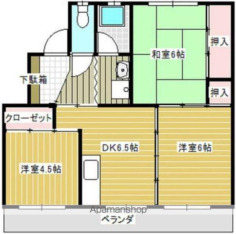 サンコーポラス高岡(3DK/1階)の間取り写真
