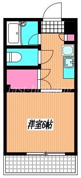 コアビタシオン新島(1K/3階)の間取り写真
