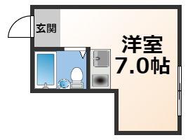 大宝小阪CTハウス(ワンルーム/5階)の間取り写真