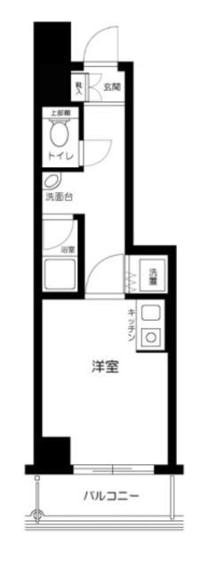 グリーンビレッジ旭丘(ワンルーム/2階)の間取り写真