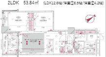 目黒区青葉台四丁目マンション(2LDK/2階)の間取り写真
