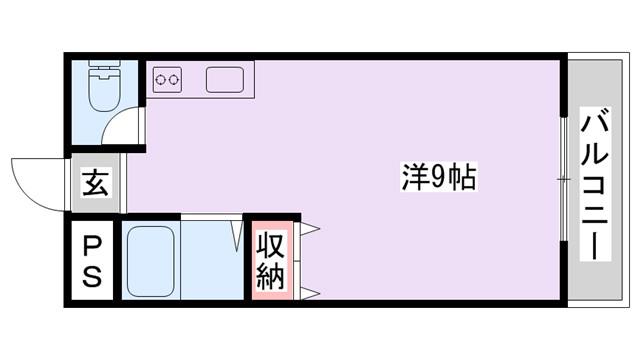 フェアリー枚方(ワンルーム/3階)の間取り写真