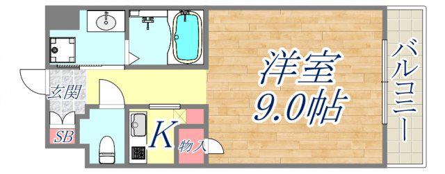 エトール10(1K/6階)の間取り写真