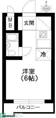 トップ川越第四(ワンルーム/2階)の間取り写真