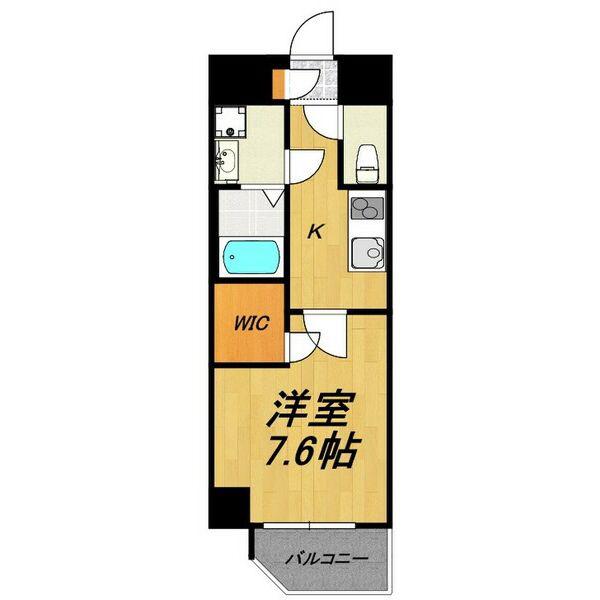 TIRAPALACE天神山(1K/7階)の間取り写真