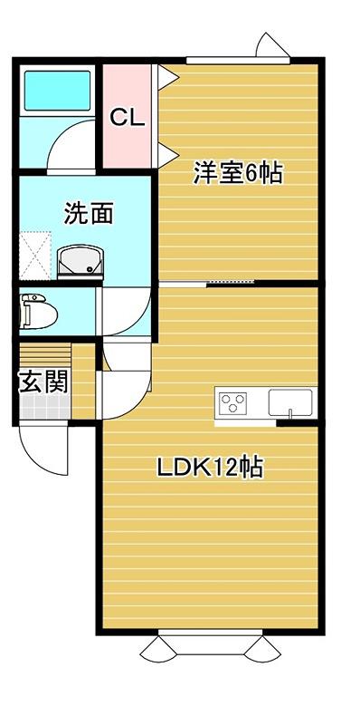 スペースB(1LDK/1階)の間取り写真