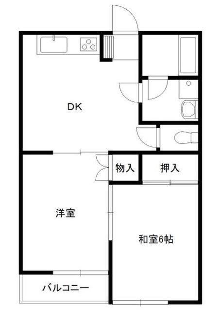 KTD・錦町(2DK/4階)の間取り写真