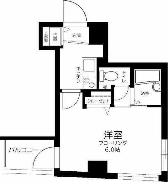アムス東池袋(1K/6階)の間取り写真