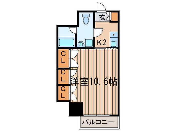 エルセレッソ(1K/8階)の間取り写真