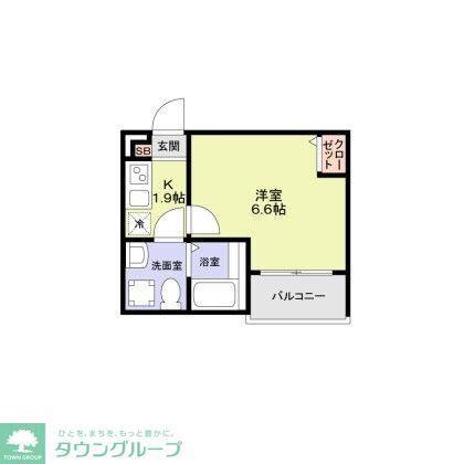 THE ETERNAL HOUSE MATSUDO(1K/2階)の間取り写真