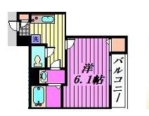 MARKDUO浦和(1K/2階)の間取り写真