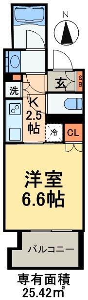 クレストコート吾妻橋レジデンス(1K/11階)の間取り写真