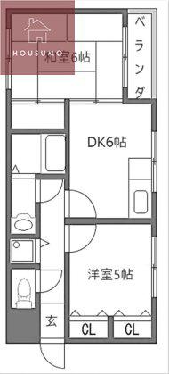 RIORA平野(2DK/3階)の間取り写真