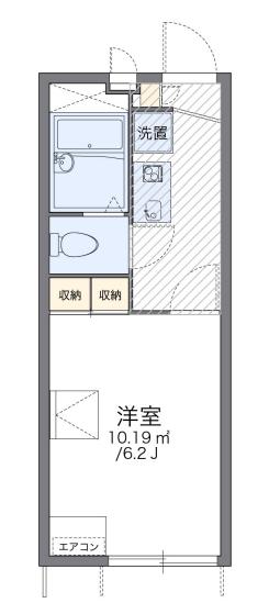 ラトゥサ(1K/2階)の間取り写真